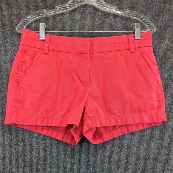 J. Crew Womens Chino Shorts Pink Size 2 Slash Pockets Cotton - Picture 2 of 11